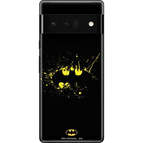 DC Comics Batman Logo Yellow Splash Google Pixel 6 Pro Skin